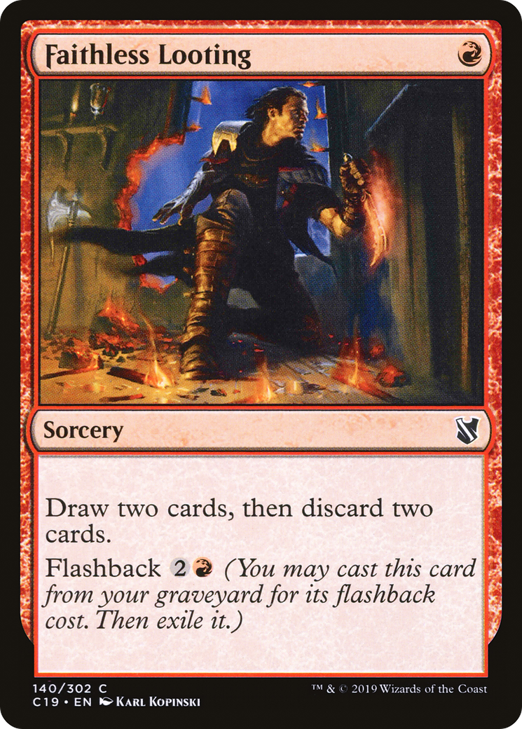 Faithless Looting (C19-140) [Commander 2019] MTG Single Wizards of the Coast