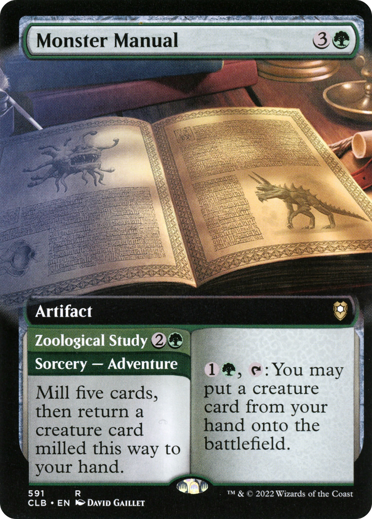 Monster Manual (CLB-591) [Commander Legends: Battle for Baldur's Gate] (Extended Art) MTG Single Wizards of the Coast