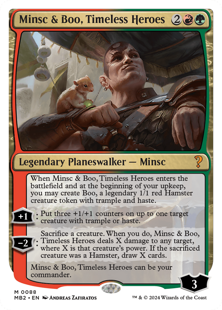 Minsc & Boo, Timeless Heroes (White Border) (MB2-088) [Mystery Booster] Mystery Booster 2 MTG Single Wizards of the Coast