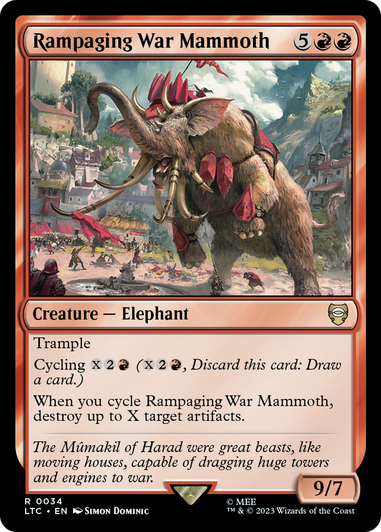 Rampaging War Mammoth (LTC-034) [Tales of Middle-earth Commander] MTG Single Wizards of the Coast