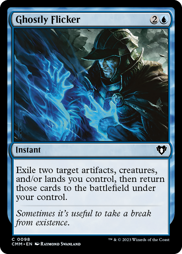Ghostly Flicker (CMM-098) [Commander Masters] Foil MTG Single Wizards of the Coast
