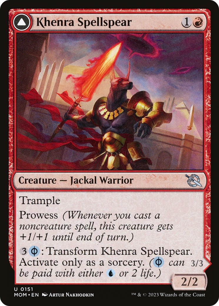 Khenra Spellspear (MOM-151) [March of the Machine] Foil MTG Single Wizards of the Coast