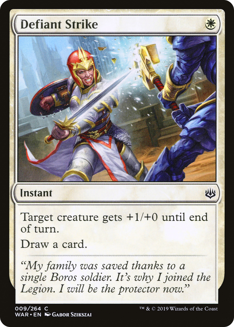Defiant Strike (WAR-009) [War of the Spark] Foil MTG Single Wizards of the Coast