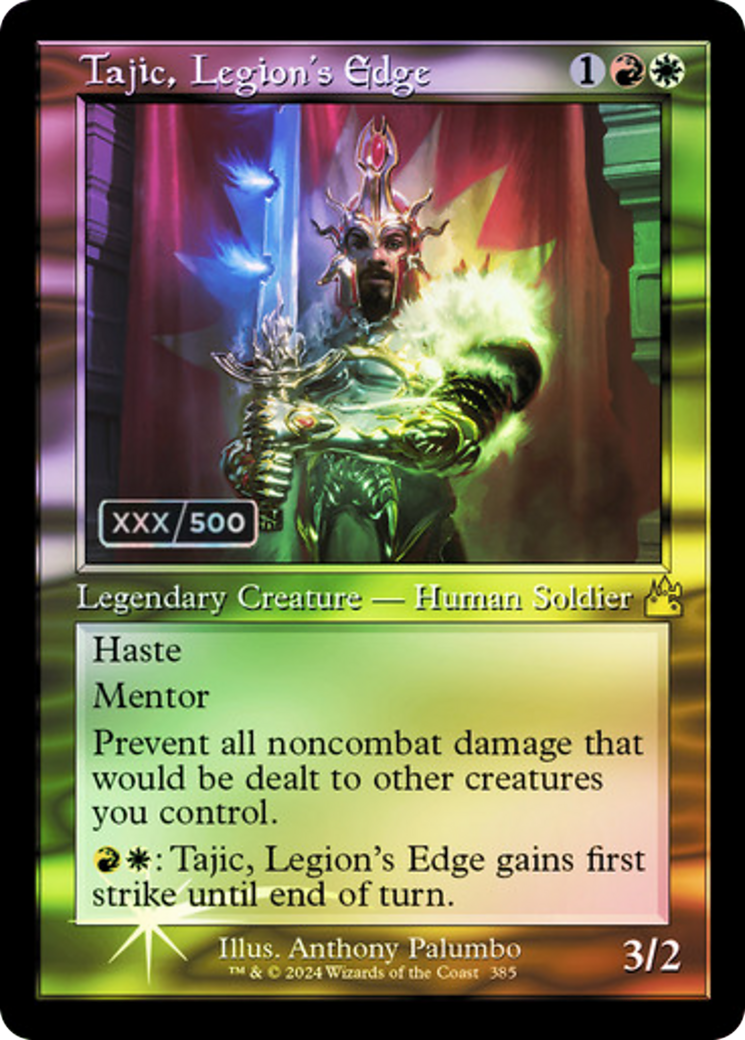 Tajic, Legion's Edge (Serial Numbered) (RVR-385) [Ravnica Remastered] Foil MTG Single Wizards of the Coast