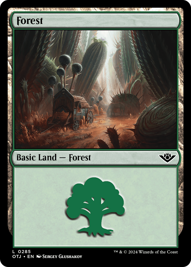 Forest (0285) (OTJ-285) [Outlaws of Thunder Junction] MTG Single Wizards of the Coast