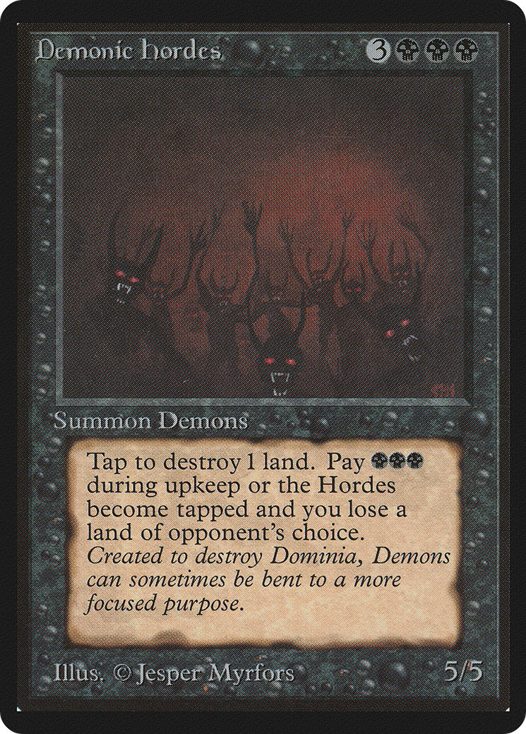 Demonic Hordes (LEB-) [Oldschool] Limited Edition Beta MTG Single Wizards of the Coast