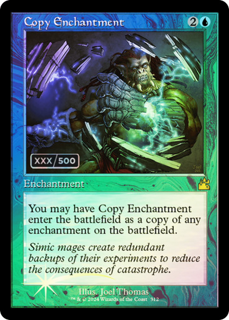 Copy Enchantment (Serial Numbered) (RVR-312) [Ravnica Remastered] Foil MTG Single Wizards of the Coast