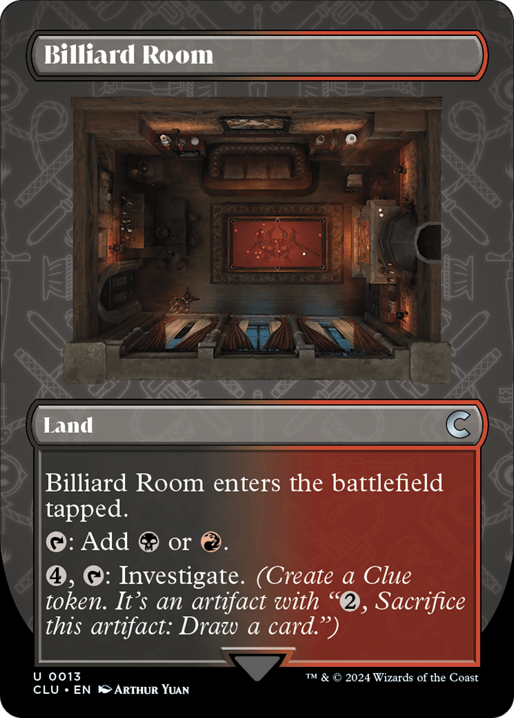 Billiard Room (CLU-013) [Ravnica: Clue Edition] (Borderless) MTG Single Wizards of the Coast