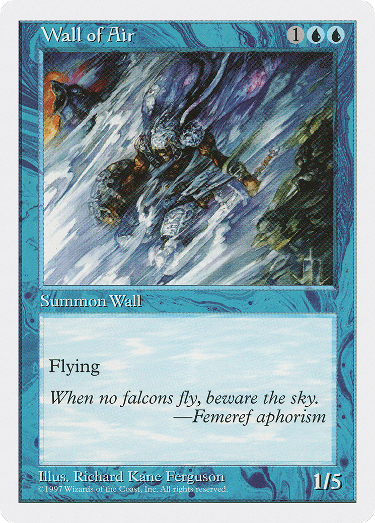 Wall of Air (5ED-135) [Fifth Edition] MTG Single Wizards of the Coast