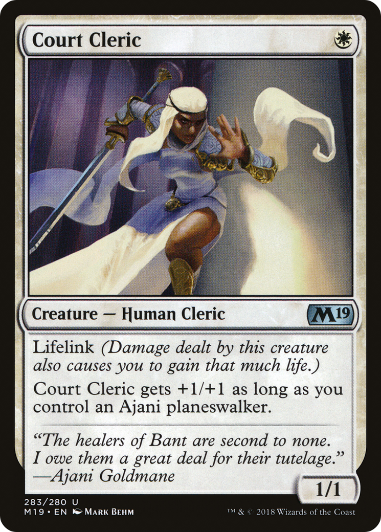 Court Cleric (M19-283) [Core Set 2019] MTG Single Wizards of the Coast