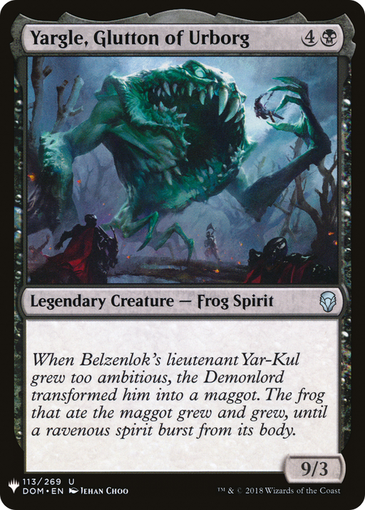 Yargle, Glutton of Urborg (LIST-DOM-113) [Mystery Booster] The List MTG Single Wizards of the Coast