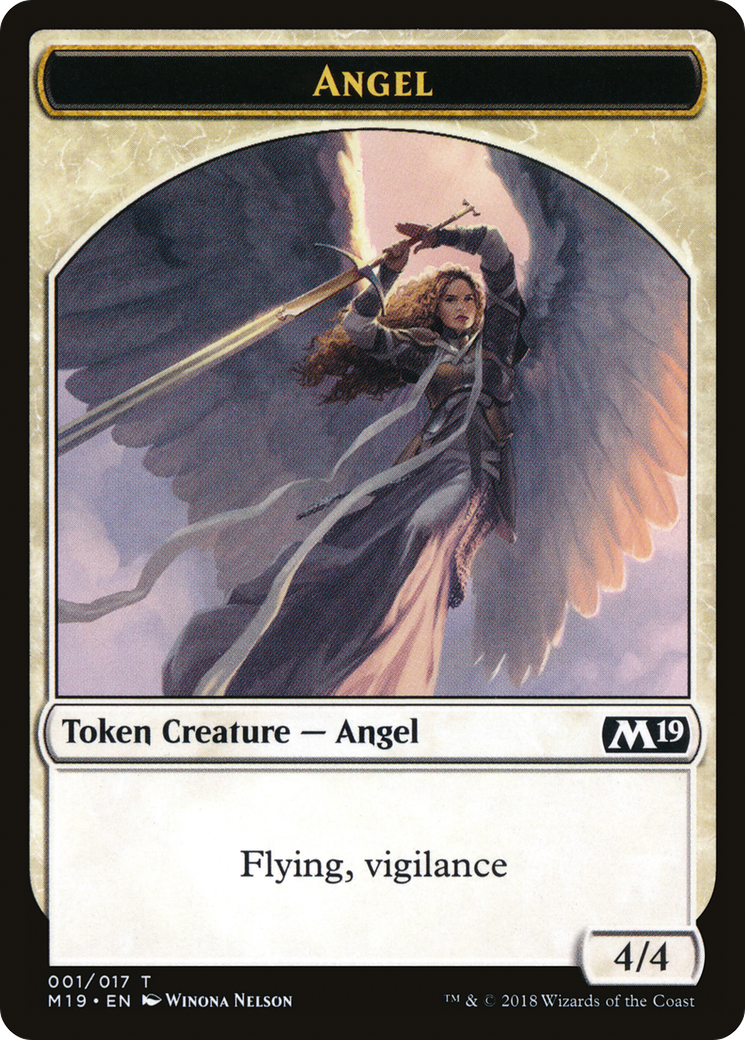 Angel Token (M19-001) [Tokens] Core Set 2019 Tokens MTG Single Wizards of the Coast