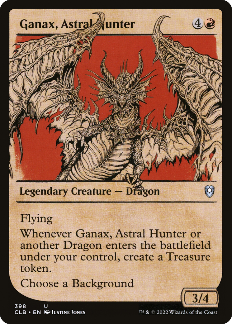 Ganax, Astral Hunter (CLB-398) [Commander Legends: Battle for Baldur's Gate] (Showcase) Foil MTG Single Wizards of the Coast
