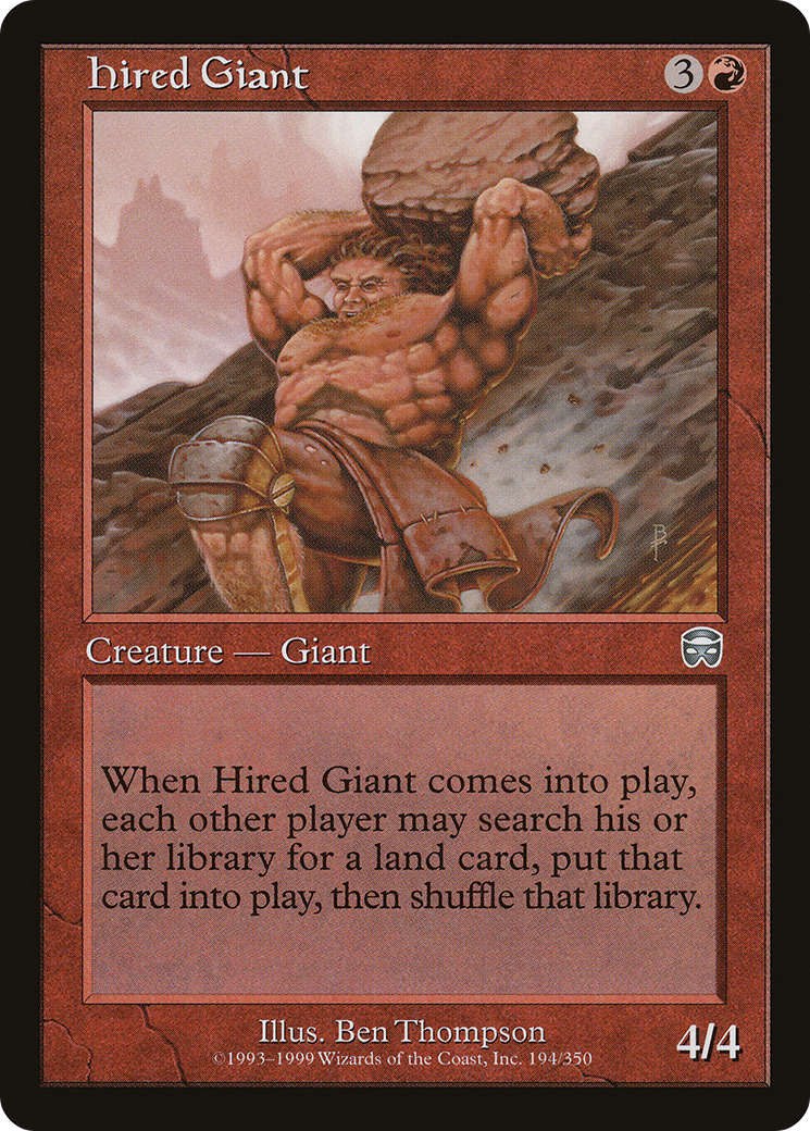 Hired Giant (MMQ-194) [Mercadian Masques] MTG Single Wizards of the Coast