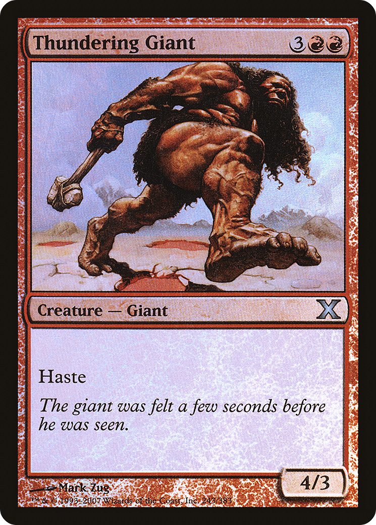 Thundering Giant (10E-243★) [Tenth Edition] Foil MTG Single Wizards of the Coast