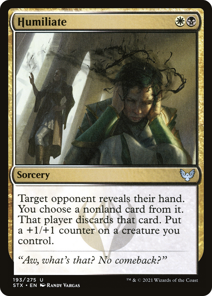 Humiliate (STX-193) [Strixhaven: School of Mages] Foil MTG Single Wizards of the Coast
