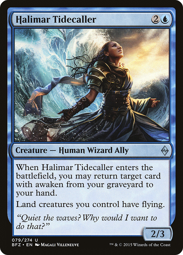 Halimar Tidecaller (BFZ-079) [Battle for Zendikar] MTG Single Wizards of the Coast