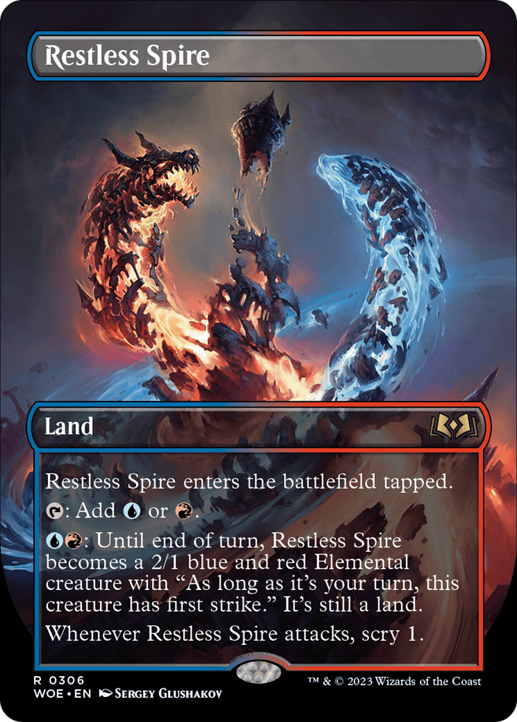 Restless Spire (WOE-306) [Wilds of Eldraine] (Borderless) MTG Single Wizards of the Coast