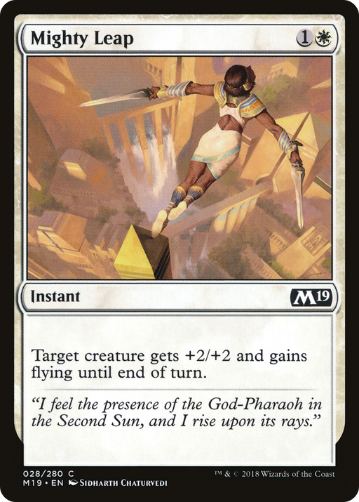 Mighty Leap (M19-028) [Core Set 2019] Foil MTG Single Wizards of the Coast