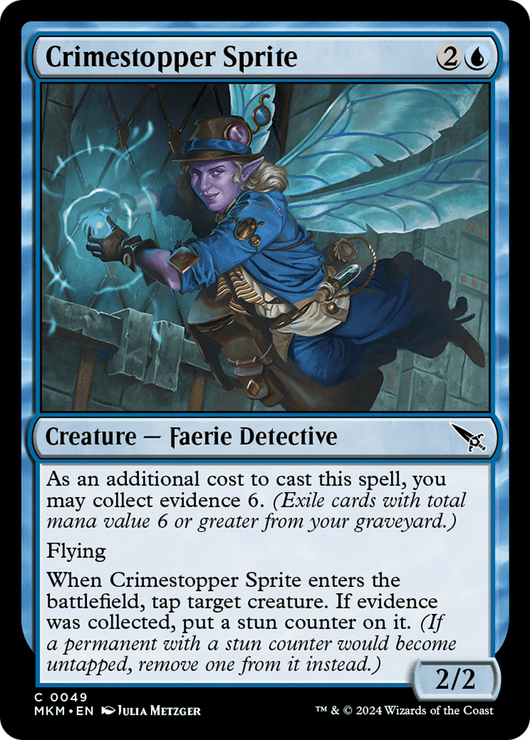 Crimestopper Sprite (MKM-049) [Murders at Karlov Manor] MTG Single Wizards of the Coast