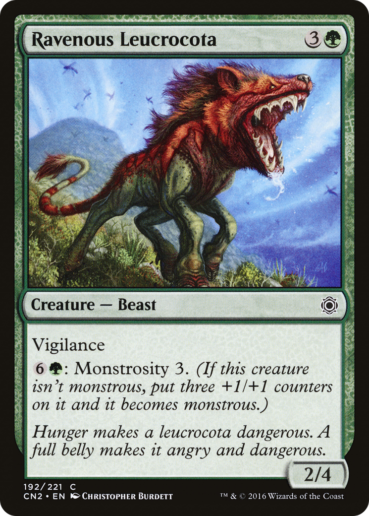 Ravenous Leucrocota (CN2-192) [Conspiracy: Take the Crown] Foil MTG Single Wizards of the Coast