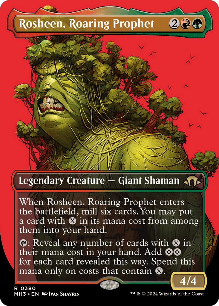 Rosheen, Roaring Prophet (MH3-380) [Modern Horizons 3] (Borderless) Foil MTG Single Modern Horizons 3