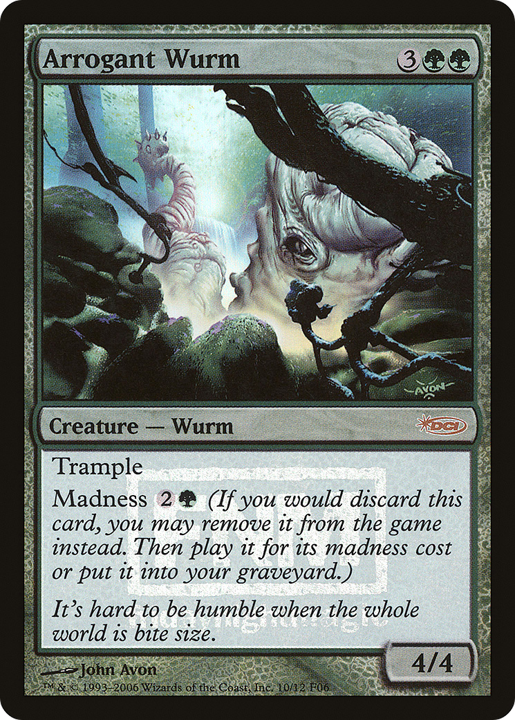 Arrogant Wurm (FNM-010) [Misc] Friday Night Magic 2006 Foil MTG Single Wizards of the Coast