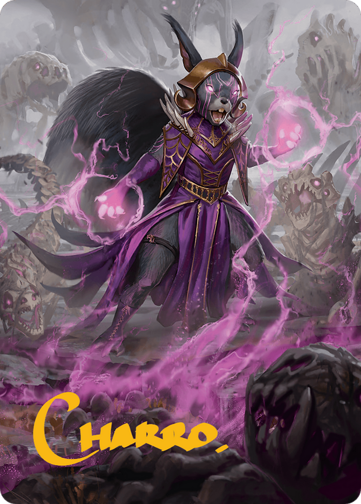 Liliana of the Dark Realms Art Card (Gold-Stamped Signature) [Art Series] Bloomburrow MTG Single Magic: The Gathering