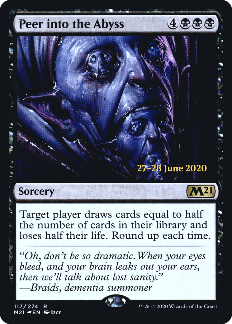 Peer into the Abyss (PRE-117) [Core Set 2021 Promos] Foil MTG Single Wizards of the Coast