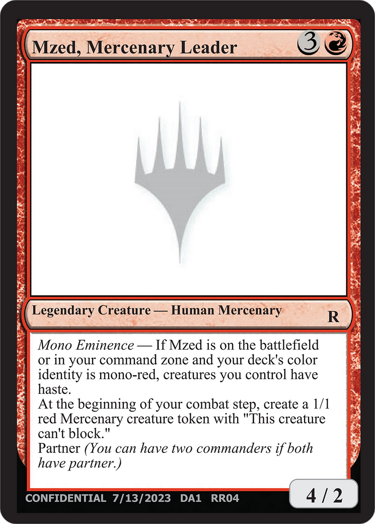 Mzed, Mercenary Leader (UNK-RR04A) [Misc] Unknown Event MTG Single Wizards of the Coast