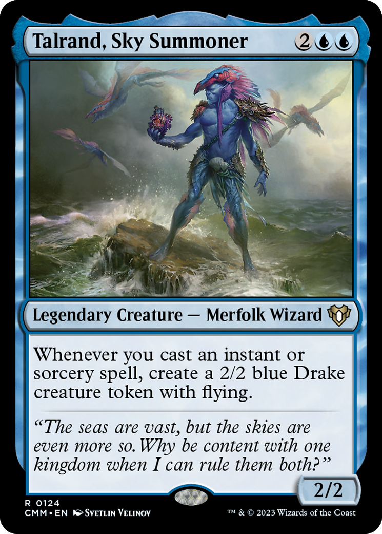 Talrand, Sky Summoner (CMM-124) [Commander Masters] Foil MTG Single Wizards of the Coast