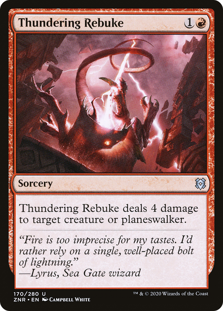 Thundering Rebuke (ZNR-170) [Zendikar Rising] Foil MTG Single Wizards of the Coast
