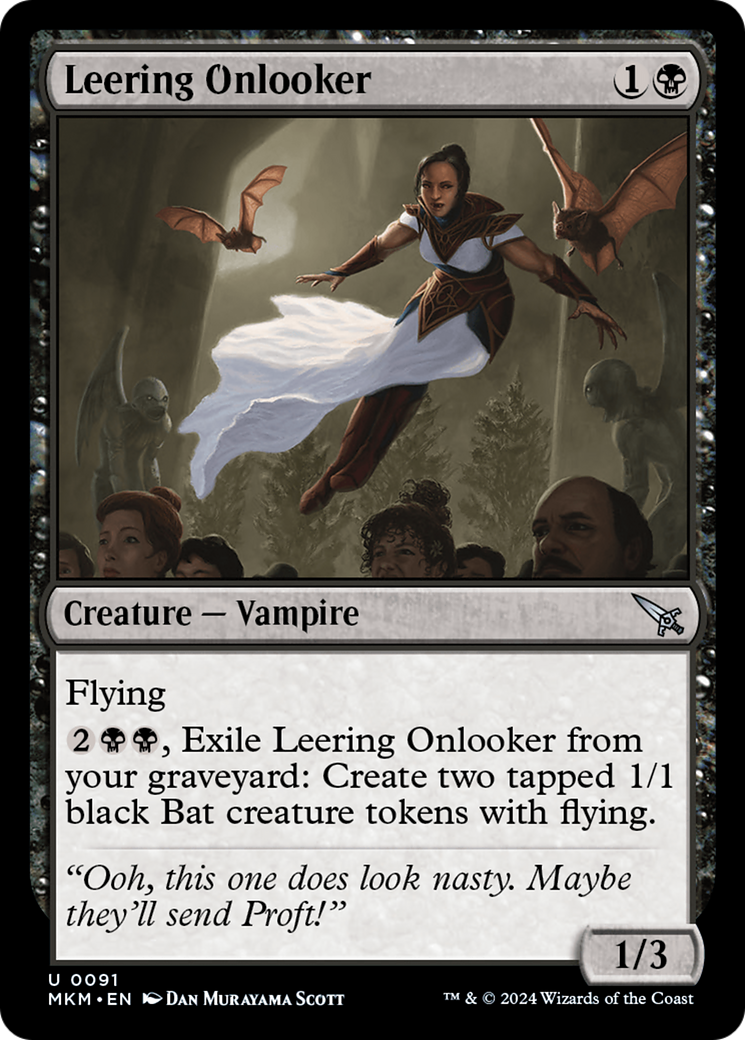 Leering Onlooker (MKM-091) [Murders at Karlov Manor] Foil MTG Single Murders at Karlov Manor