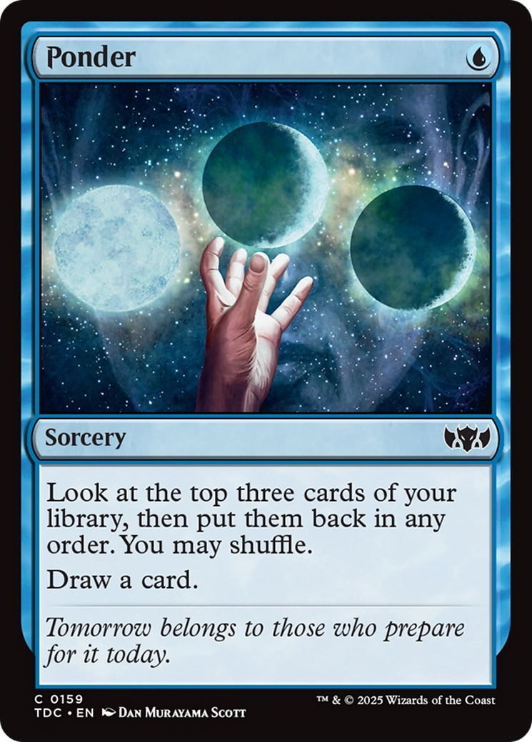 Ponder (TDC-159) [Commander: Tarkir: Dragonstorm] MTG Single Wizards of the Coast