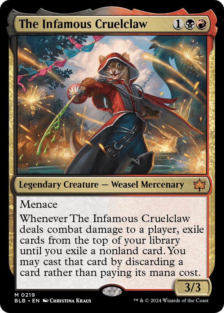 The Infamous Cruelclaw [Bloomburrow] MTG Single Magic: The Gathering