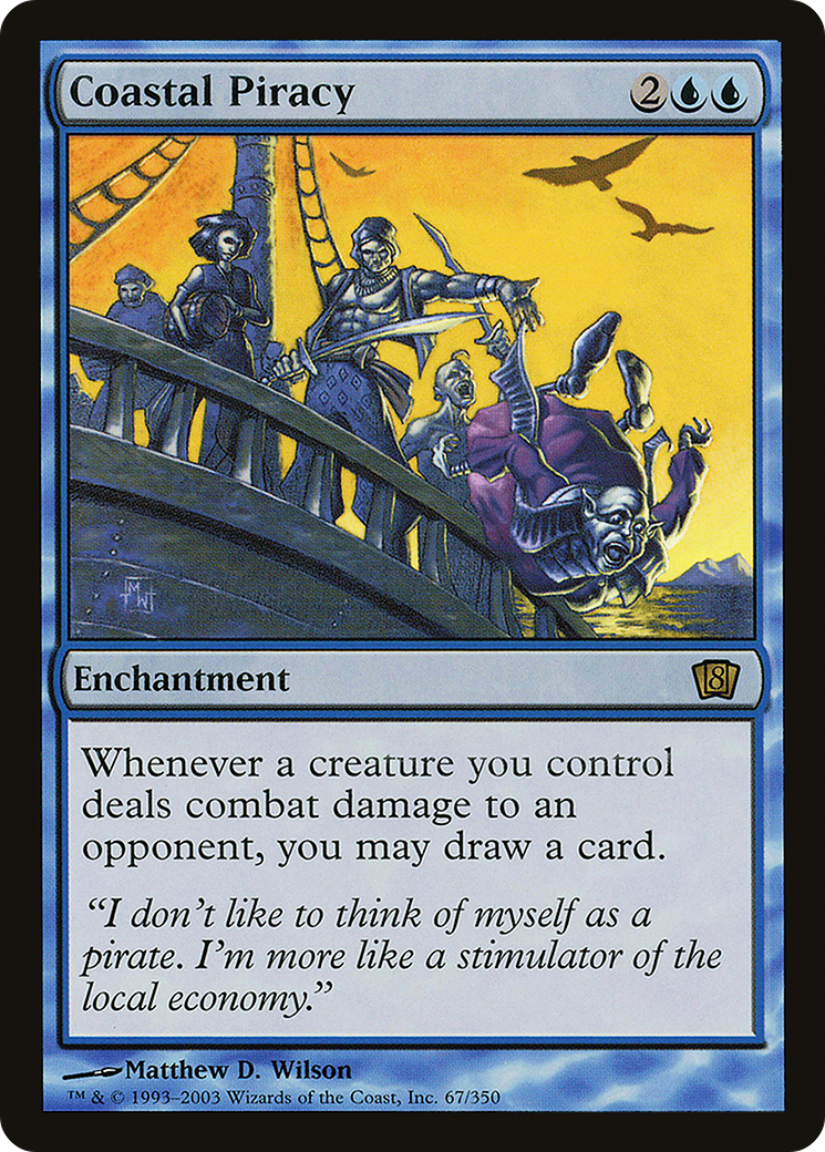 Coastal Piracy (8ED-067) [8th Edition] Foil MTG Single Wizards of the Coast