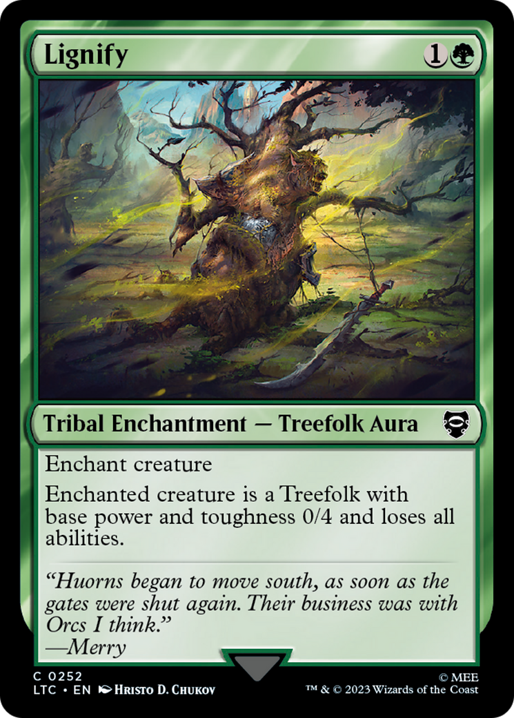 Lignify (LTC-252) [Tales of Middle-earth Commander] MTG Single Wizards of the Coast