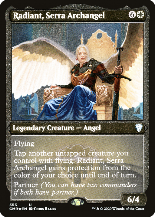 Radiant, Serra Archangel (CMR-553) [Commander Legends] Etched Foil MTG Single Wizards of the Coast