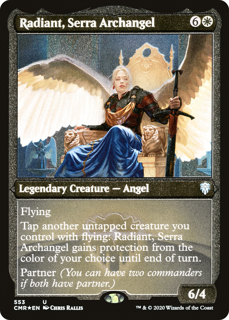 Radiant, Serra Archangel (Foil Etched) (CMR-553) [Commander Legends] Foil MTG Single Wizards of the Coast