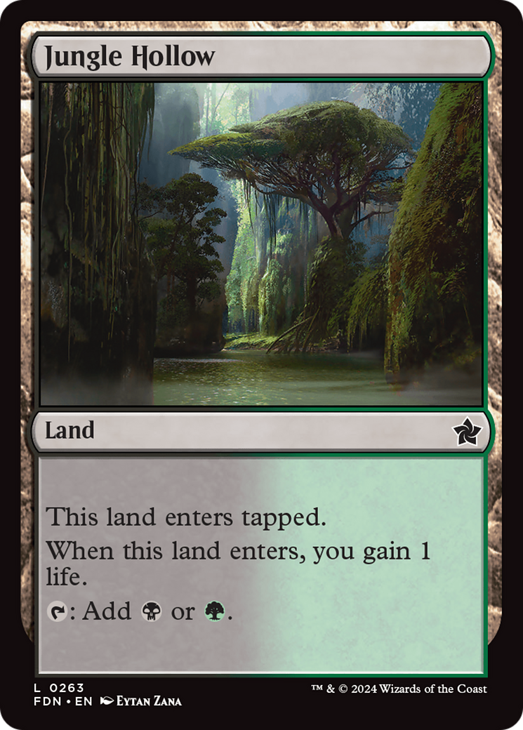 Jungle Hollow (FDN-263) [Foundations] MTG Single Wizards of the Coast