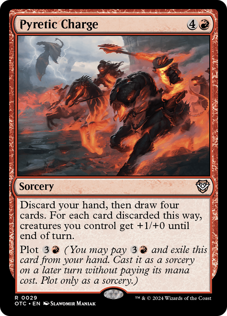 Pyretic Charge (OTC-029) [Outlaws of Thunder Junction Commander] MTG Single Wizards of the Coast