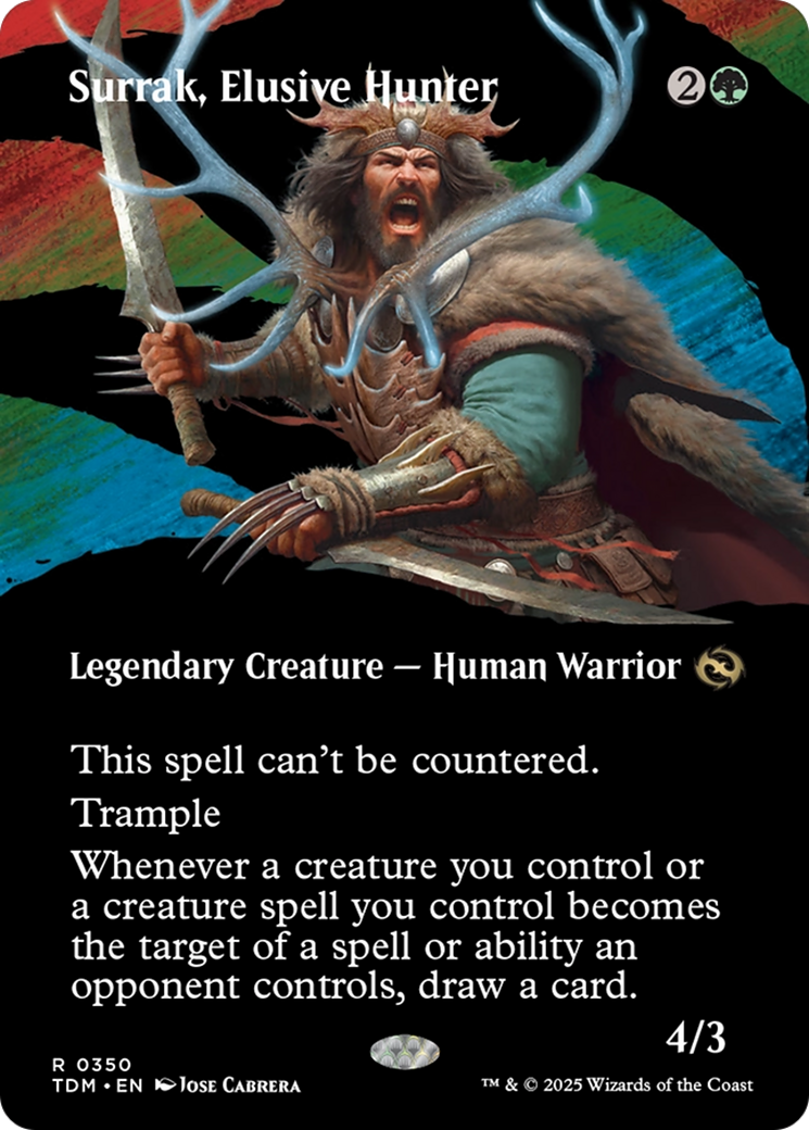Surrak, Elusive Hunter (Borderless) (TDM-350) [Tarkir: Dragonstorm] MTG Single Wizards of the Coast