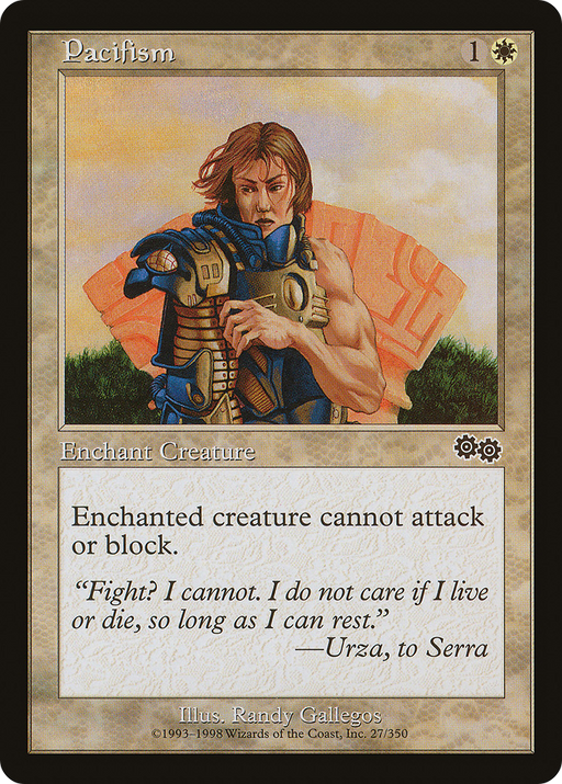 Pacifism (USG-027) [Urza's Saga] MTG Single Wizards of the Coast