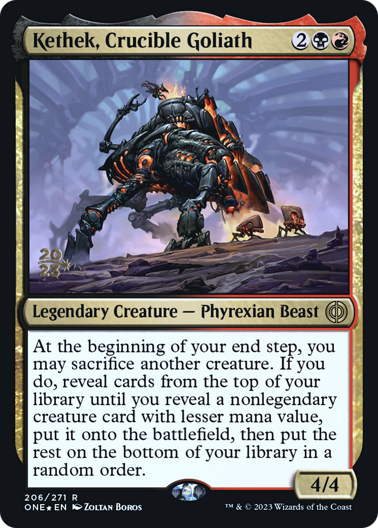 Kethek, Crucible Goliath (PRE-206) [Phyrexia: All Will Be One Promos] Foil MTG Single Wizards of the Coast