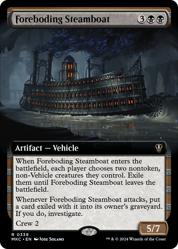 Foreboding Steamboat (MKC-338) [Murders at Karlov Manor Commander] (Extended Art) MTG Single Wizards of the Coast