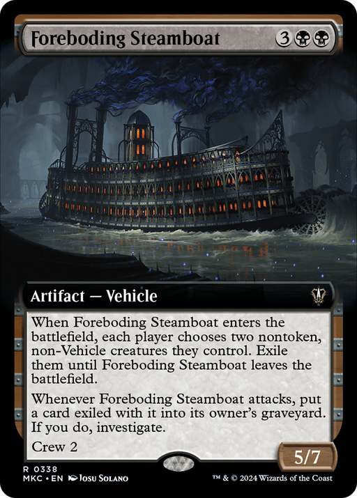 Foreboding Steamboat (MKC-338) [Murders at Karlov Manor Commander] (Extended Art) MTG Single Wizards of the Coast