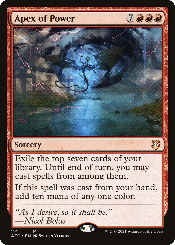 Apex of Power (AFC-114) [Forgotten Realms Commander] MTG Single Wizards of the Coast