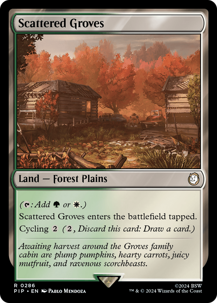 Scattered Groves (PIP-286) [Fallout] Foil MTG Single Wizards of the Coast