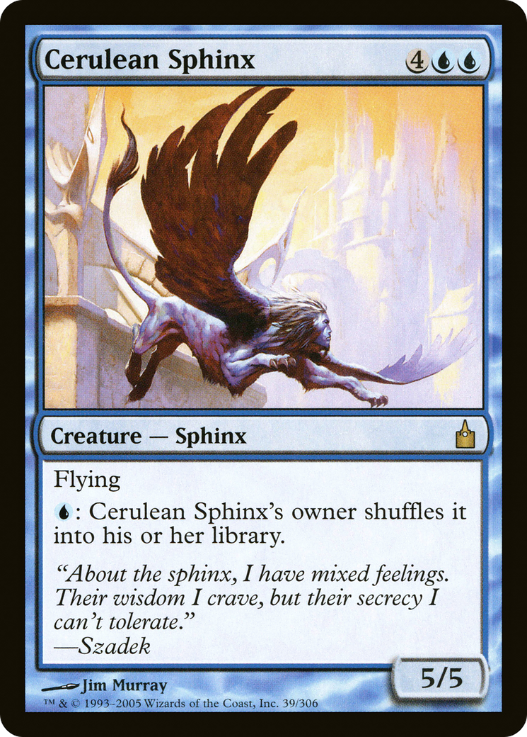 Cerulean Sphinx (RAV-039) [Ravnica: City of Guilds] MTG Single Wizards of the Coast