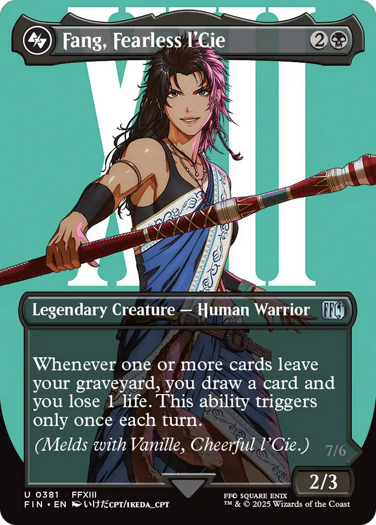 Fang, Fearless l'Cie (FIN-381) [FINAL FANTASY] (Borderless) Foil MTG Single Wizards of the Coast